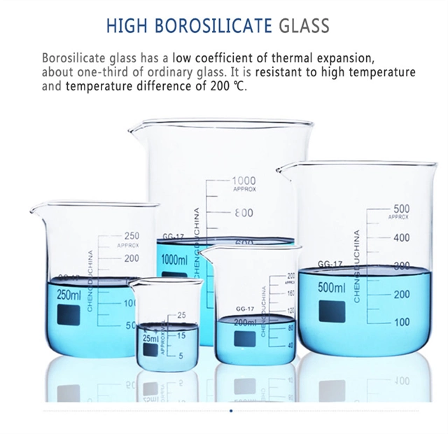 Chemical Laboratory Borosilicate Glass Measuring Beaker