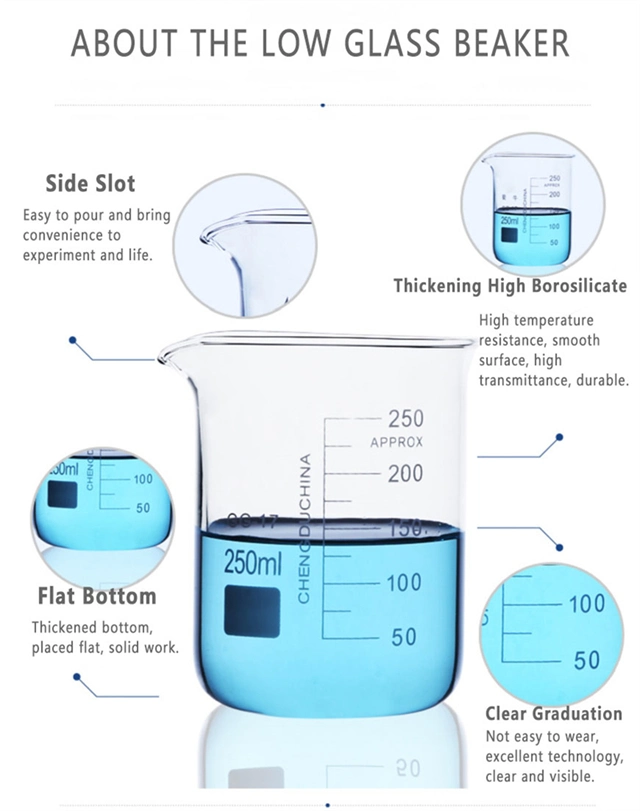 Chemical Laboratory Borosilicate Glass Measuring Beaker