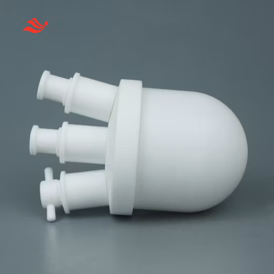 PTFE 플라스크 100ml 목 번호는 둥근 바닥으로 맞춤화될 수 있습니다.