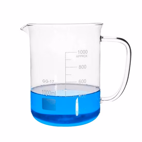 손잡이가 있는 고붕규산 유리 실험실 측정 비커